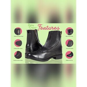 (S-4589) Daisy Clipper, by Huntley Equestrian, Children's  Side Zipper Sz 3!
